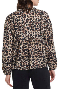 Tribal - Trisha Animal Print Long Sleeve Dolman Blouse