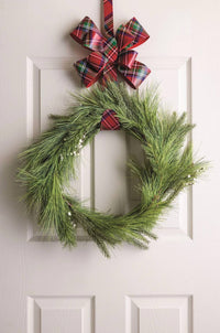 Mudpie - Tartan Bow Metal Wreath Hanger