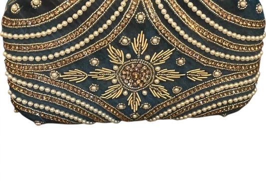 Carrier Co. - Women's Embroidered Velvet Clutch Bag