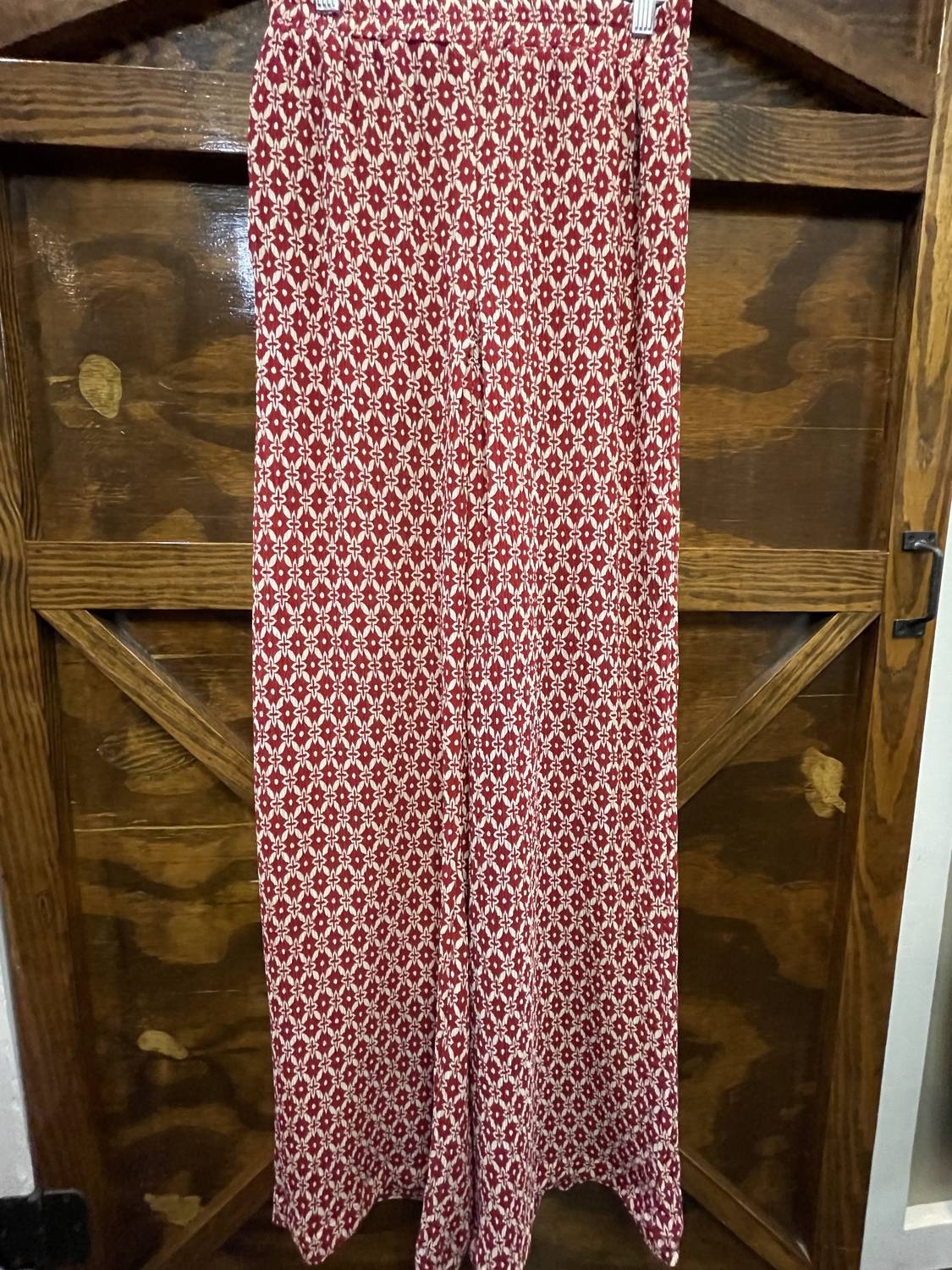 MINKPINK Women's Annie Wide Leg Pants in red geo - women's pants