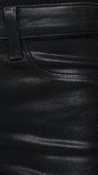 L'Agence Selma Sleek Coated Baby Boot Jean in dark shadow - women's pants - view 5