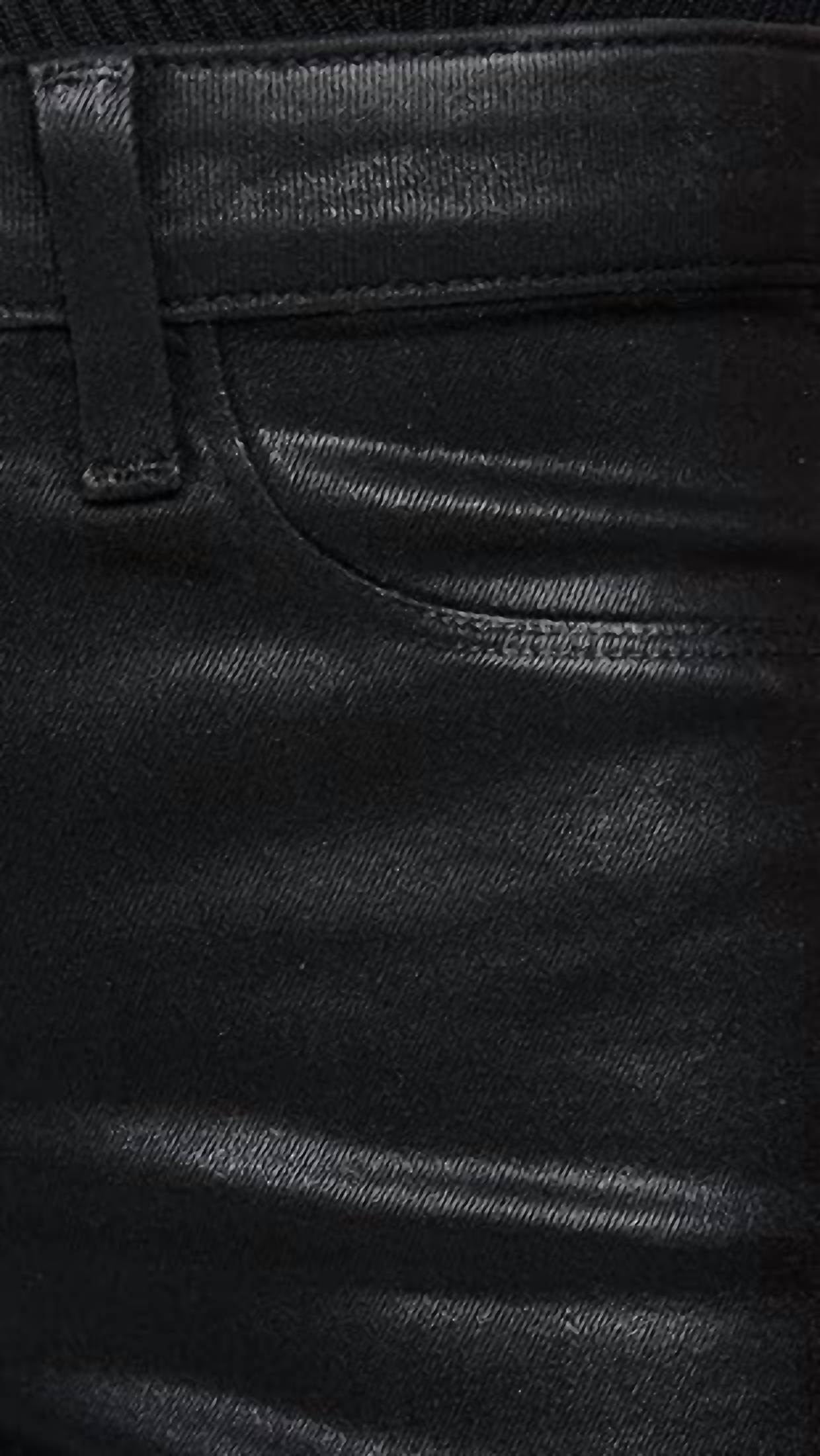 L'Agence Selma Sleek Coated Baby Boot Jean in dark shadow - women's pants - view 5