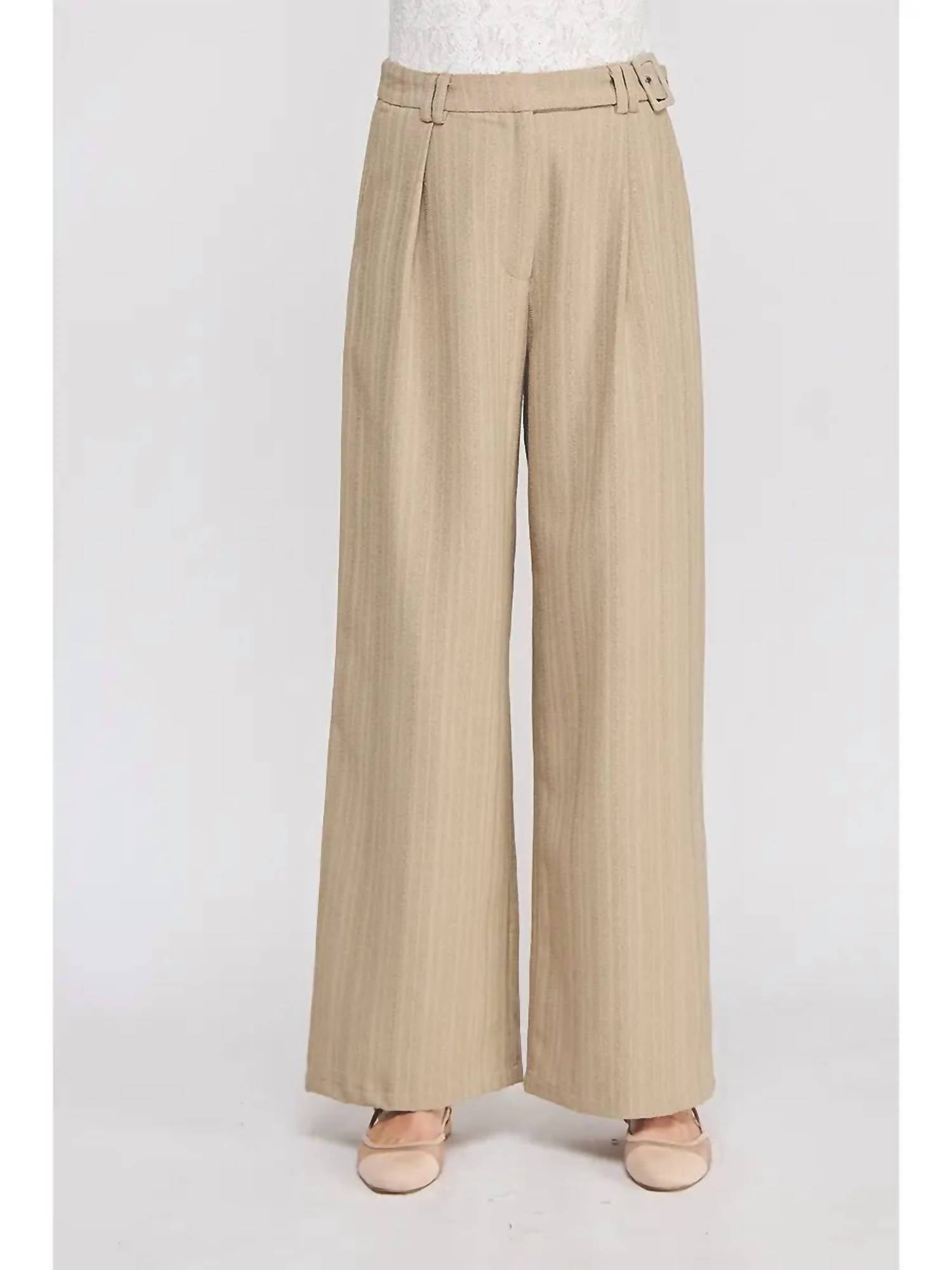 ALLIE ROSE Laura Wide Leg Pants in cafe creme - women's pants