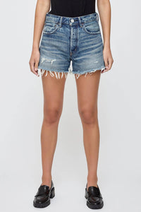 Moussy - Denim Mid High Rise Shorts