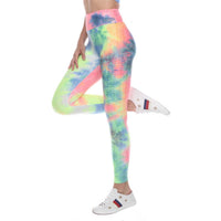 GOLDHAUS Tiktok Tiedye Leggings in rainbow - women's pants - detail view