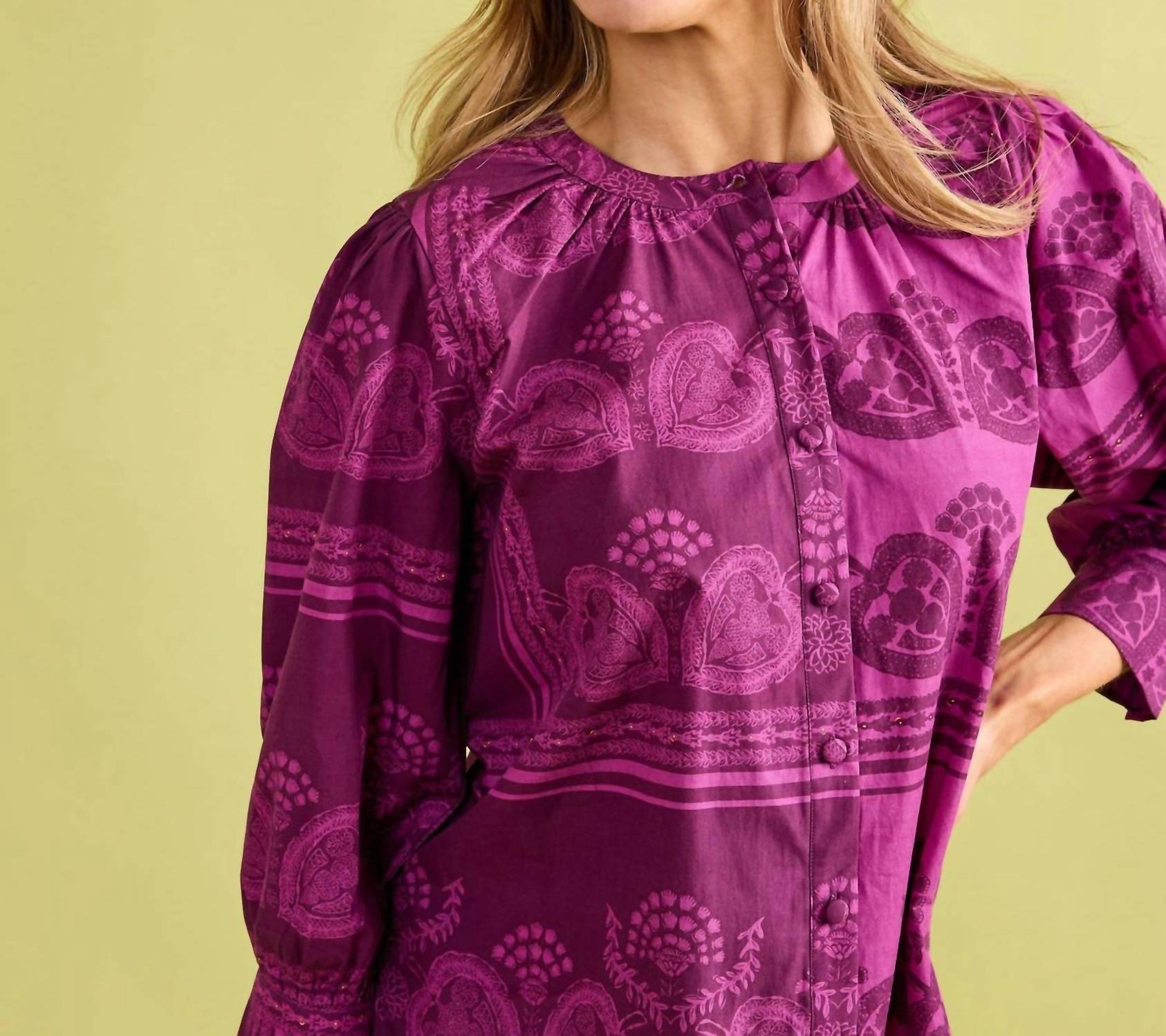 Double A Paloma Mini Dress in garden motif - women's dress - view 4