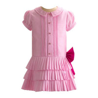 Rachel Riley Girls Eloise Dropped Waist Couture Dress in pink - kids' dress