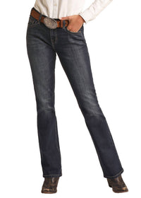 Rock & Roll Denim - Women's Mid Rise Regular Fit Riding Jeans