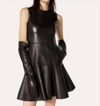 Valentino - Short Leather Mini Dress