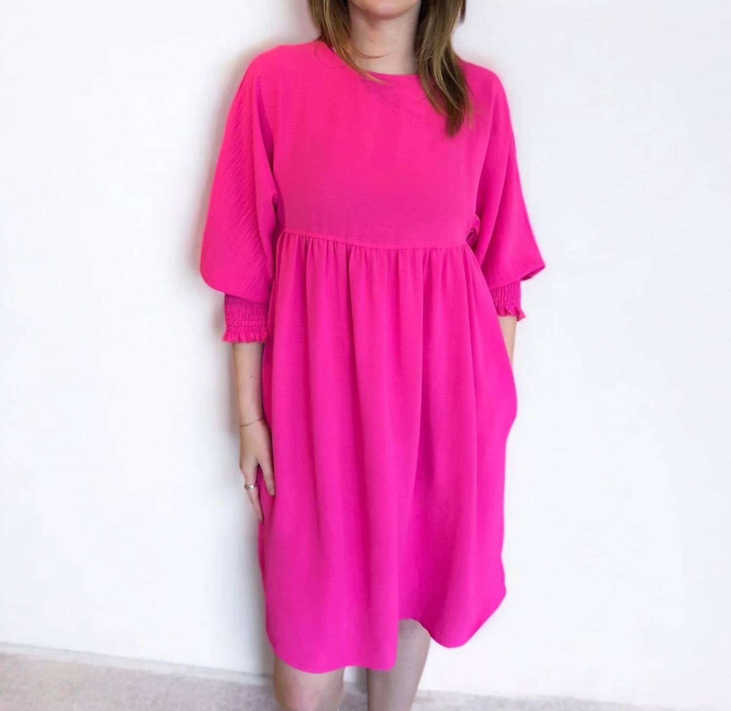 Ivy Jane - SHIRRED SLEEVE DRESS
