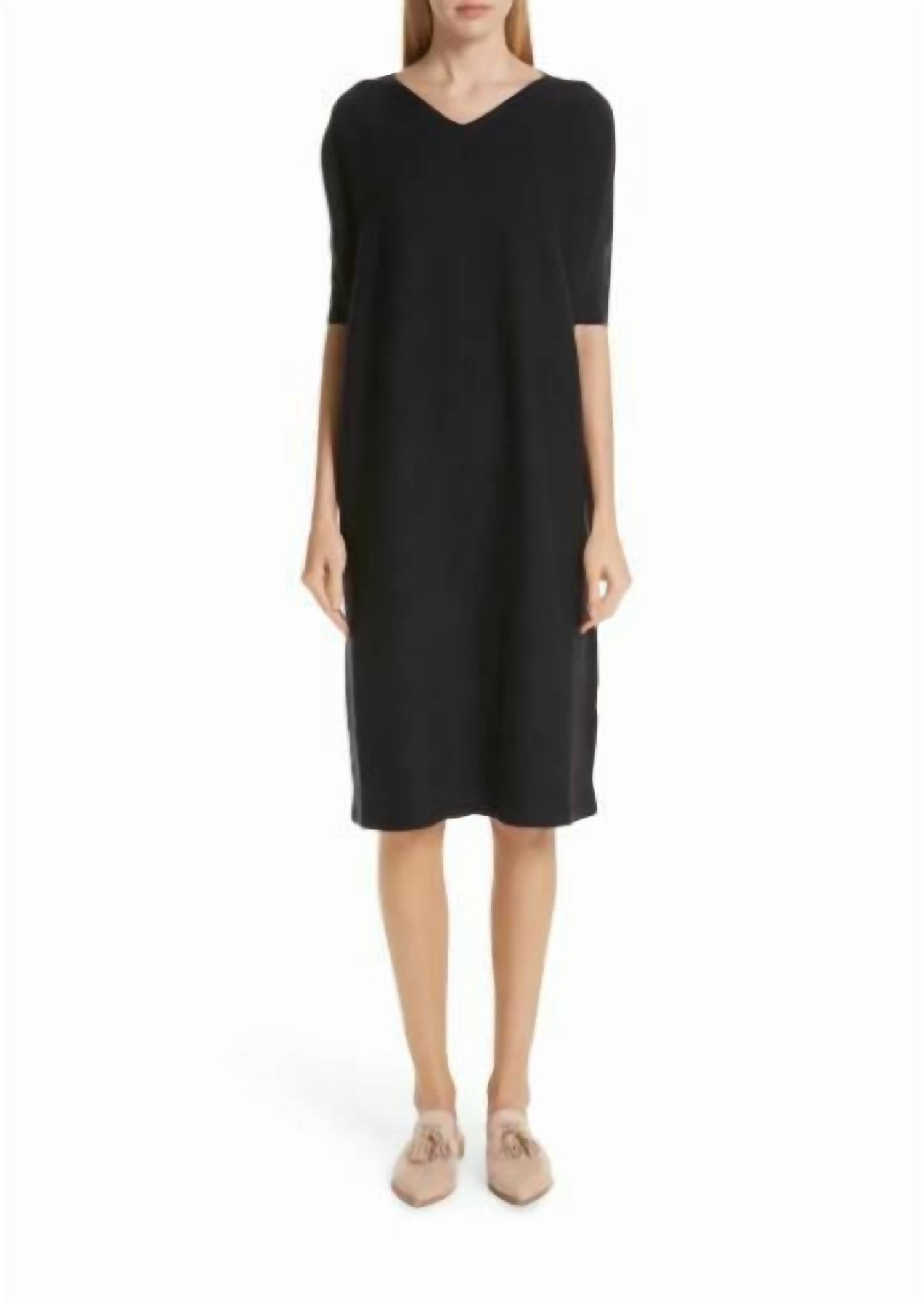 Lafayette 148 - Relaxed Fit Wool Knit Midi Dress