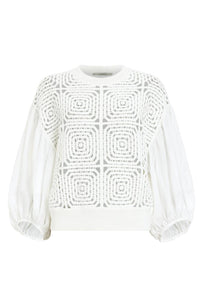 Allsaints - Sol Mixed Media Lace Top