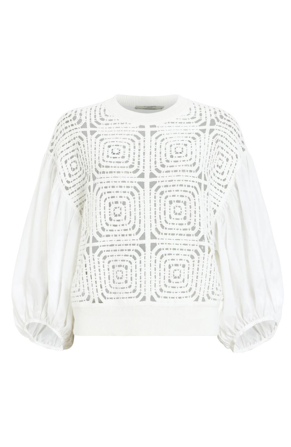 Allsaints - Sol Mixed Media Lace Top