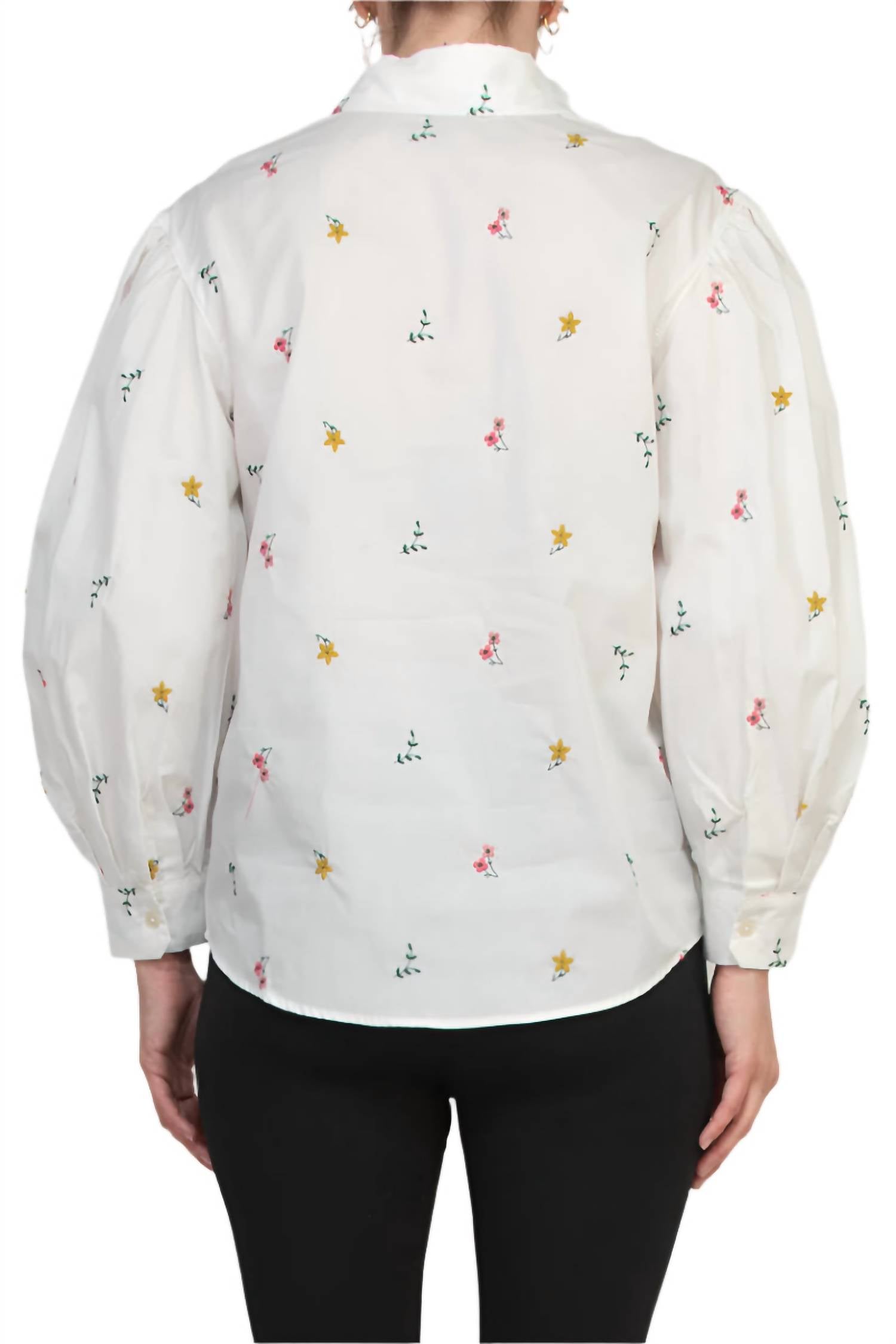 Elie Tahari - Embroidered Button-down Shirt