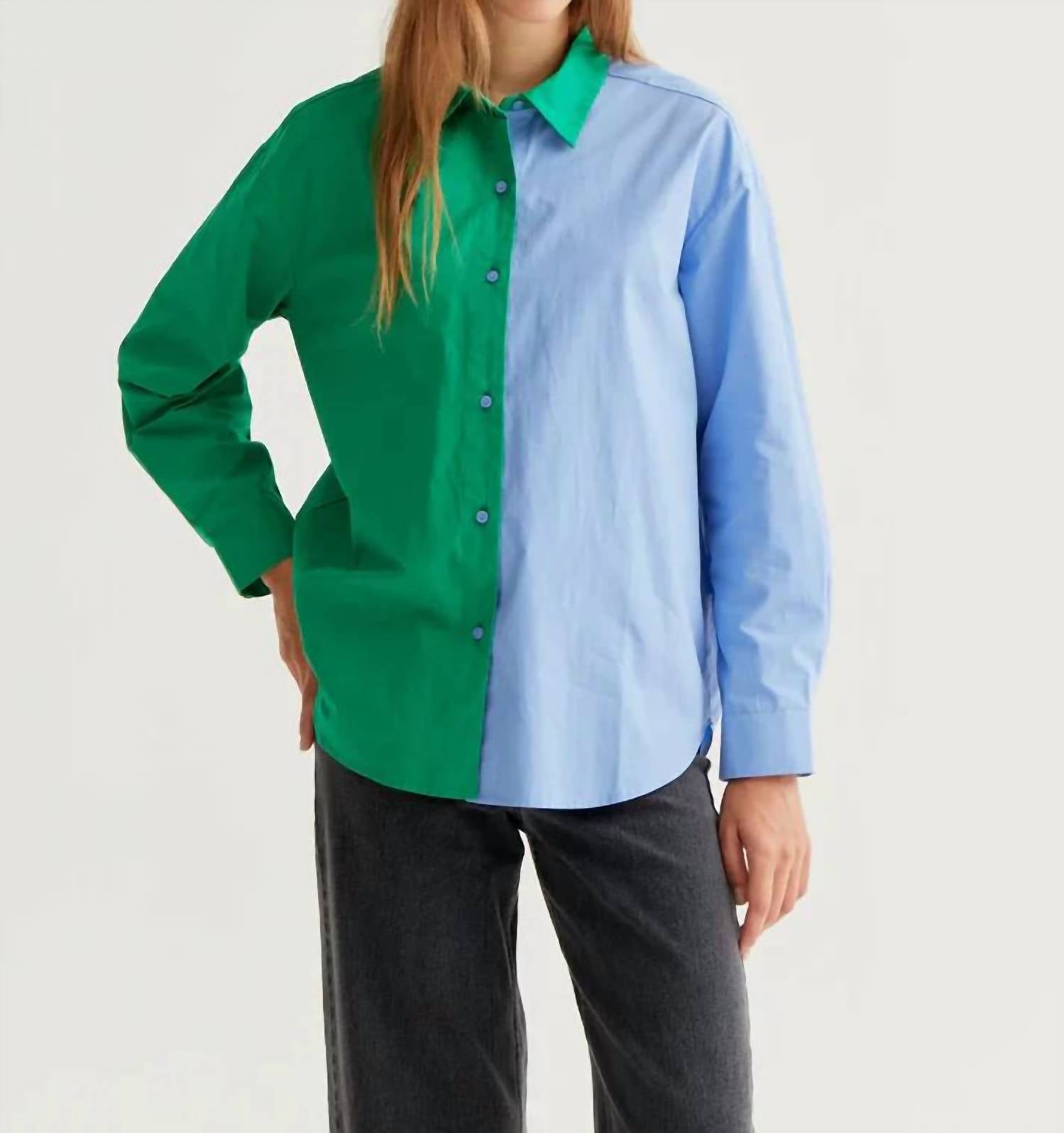 Compania Fantastica - Color Block Button Down Shirt