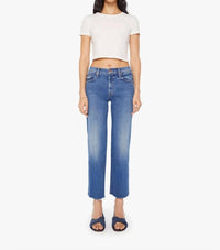 Mother - Mid Rise Rambler Zip Ankle Fray Jeans