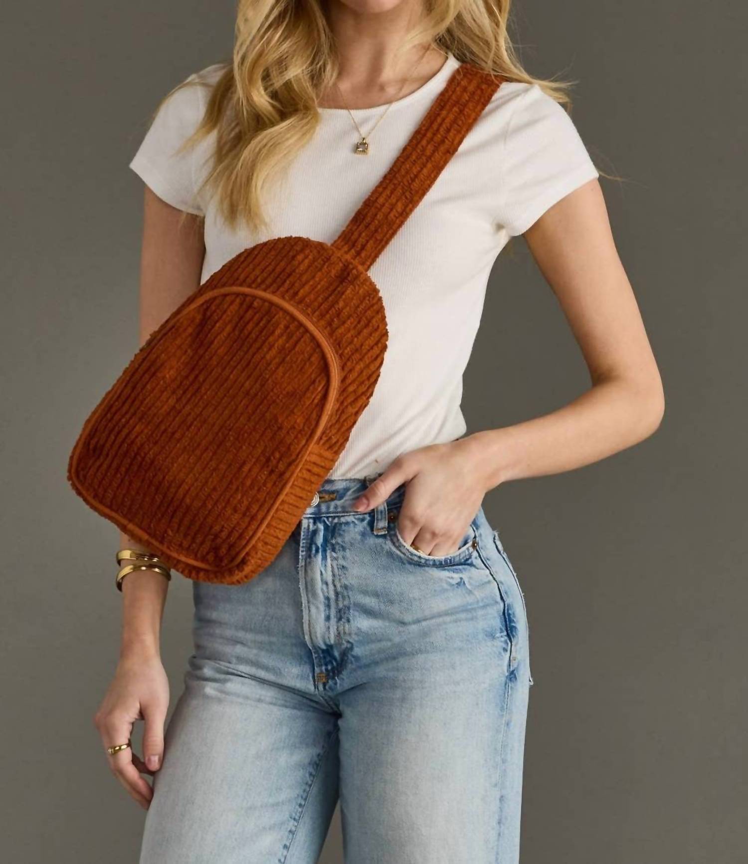 Panache Apparel - Women's Corduroy Sling Bag