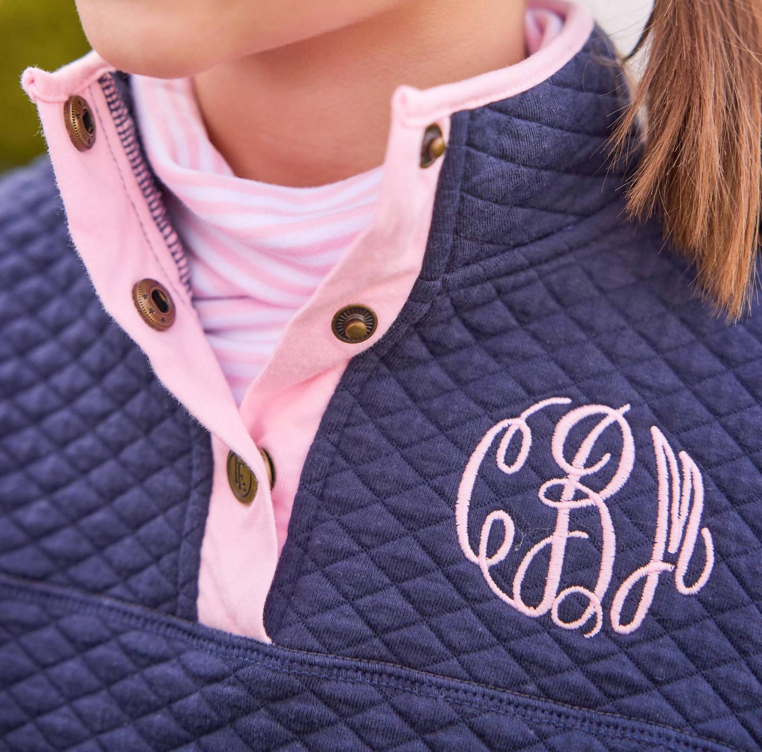Little English - Girl's Classic Quilted Pullover
