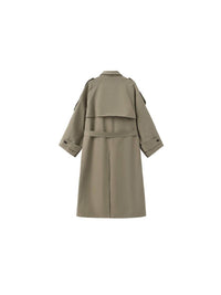 Cubic The Natalie Trench Coat in dark sea green - women's jacket - view 5