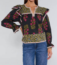 Entro - Floral Long Sleeve Top
