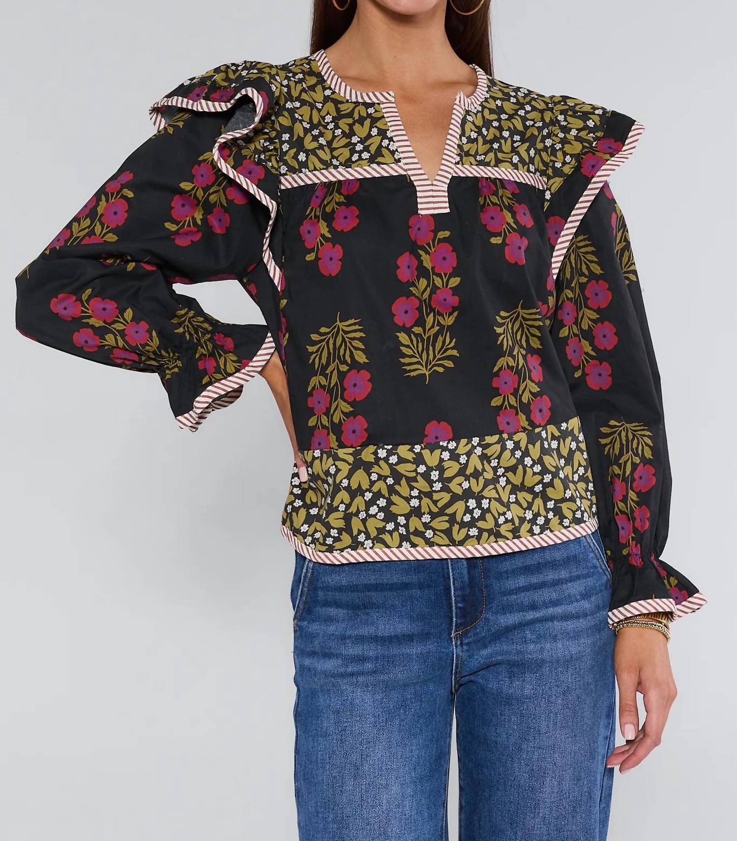 Entro - Floral Long Sleeve Top