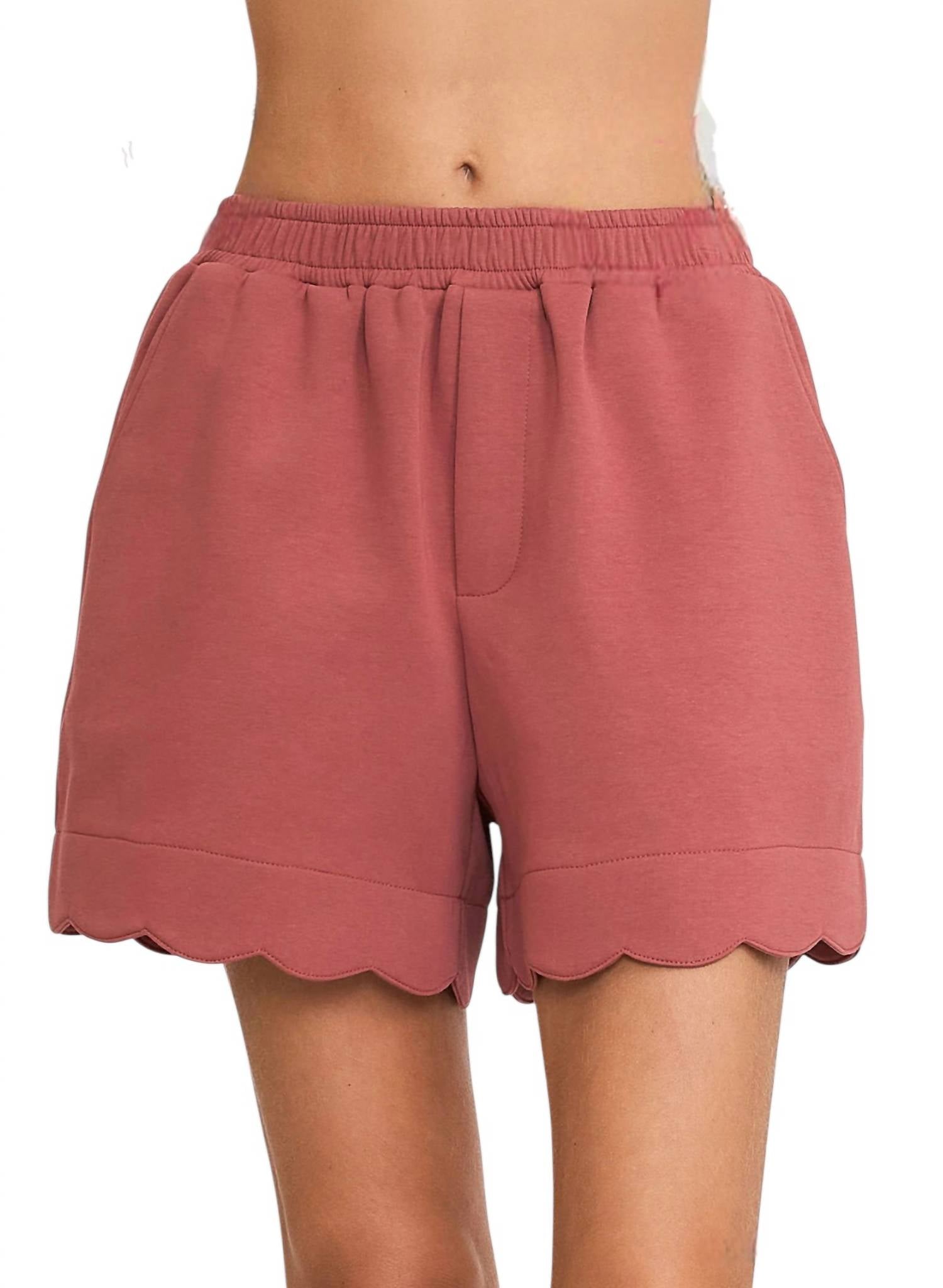 Umgee - Luxeknit Scalloped Shorts