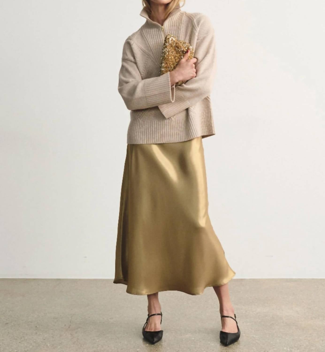 Part Two Laurinas Maxi Skirt in gold - women's skirt