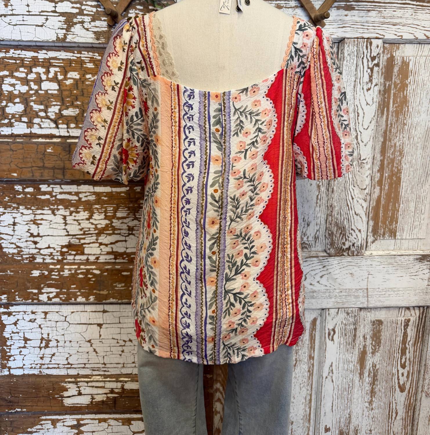 Umgee - Flutter Short Sleeves Top
