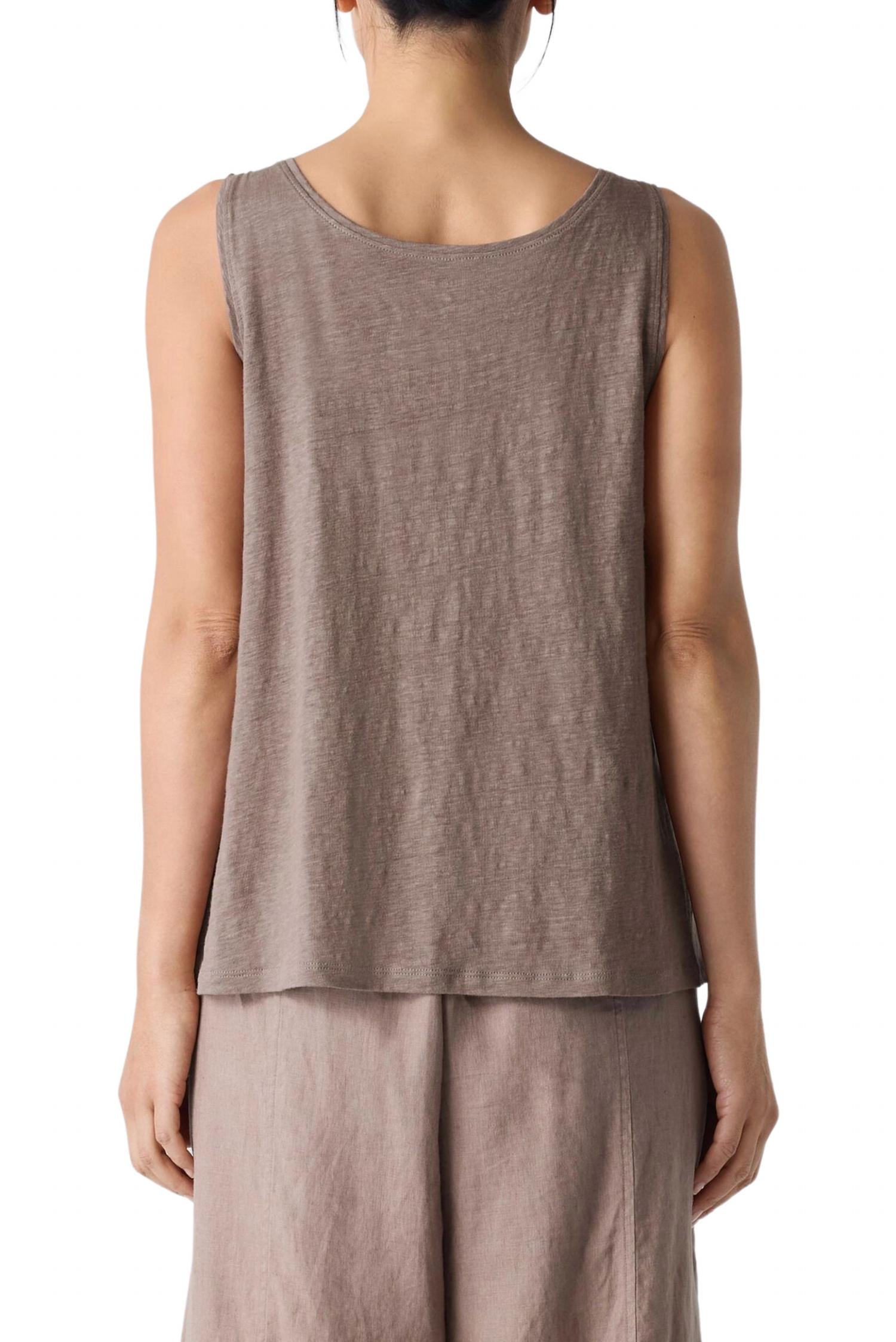 Eileen Fisher - Organic Linen Jersey Scoop Neck Tank Top