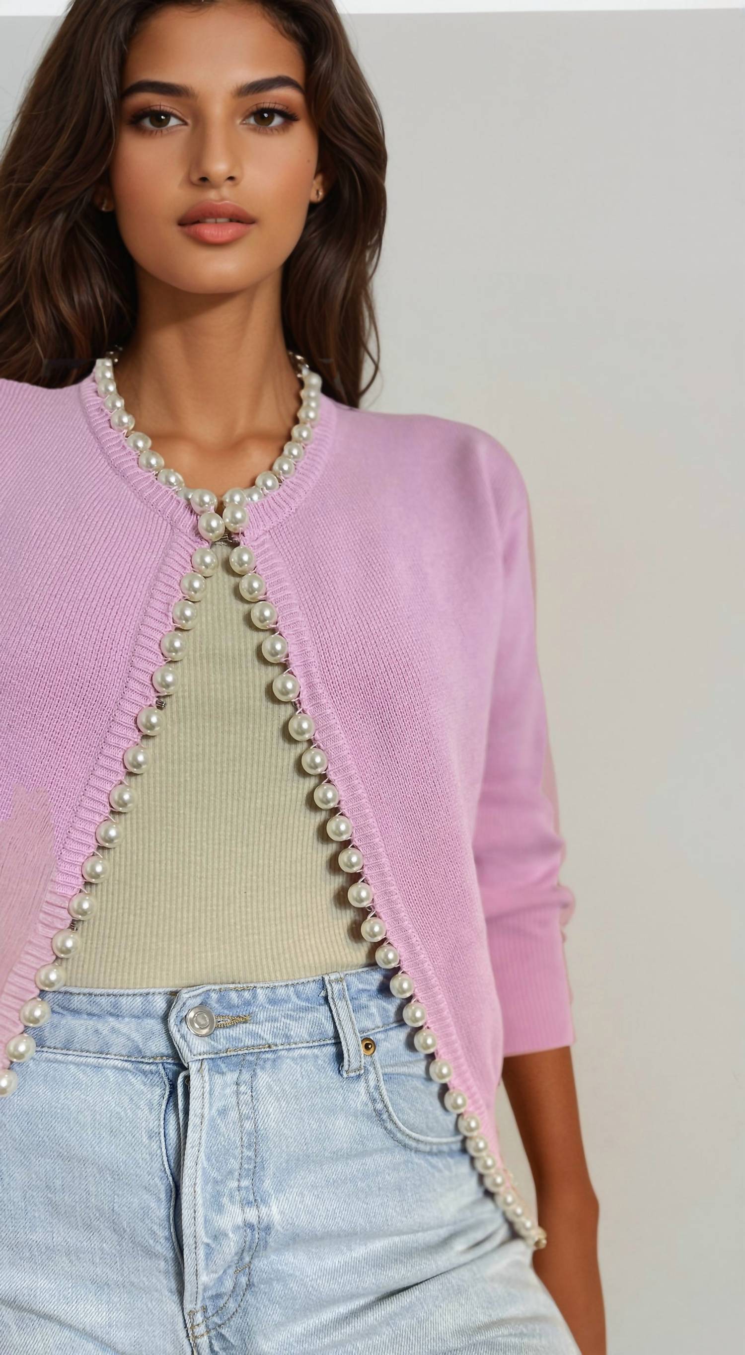 Self-Same - Charlotte Pearl Detail Cardigan