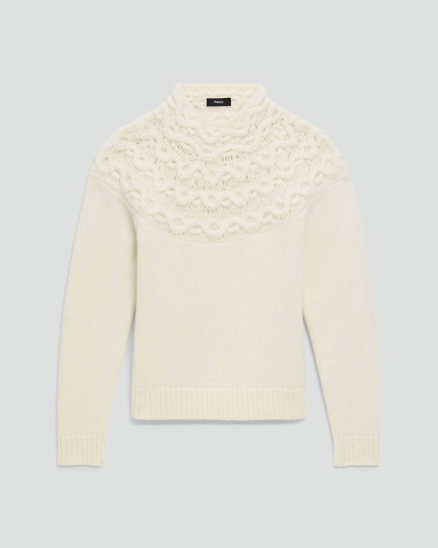 Theory - Women's Cable Knit Yoke Sweater