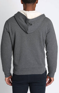 Jachs New York - Recycled Jacquard Sherpa Lined Full Zip Hoodie