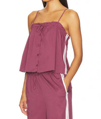 We Wore What - Button Up Boxy Tank Top