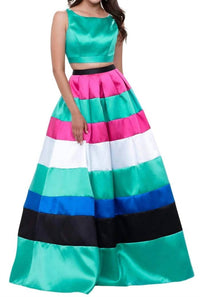 Nox Anabel - 2 Piece Long Striped Dress
