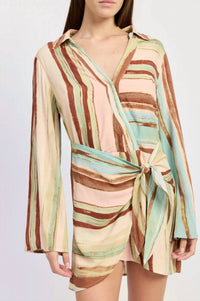En Saison - Lana Long Sleeve Mini Dress