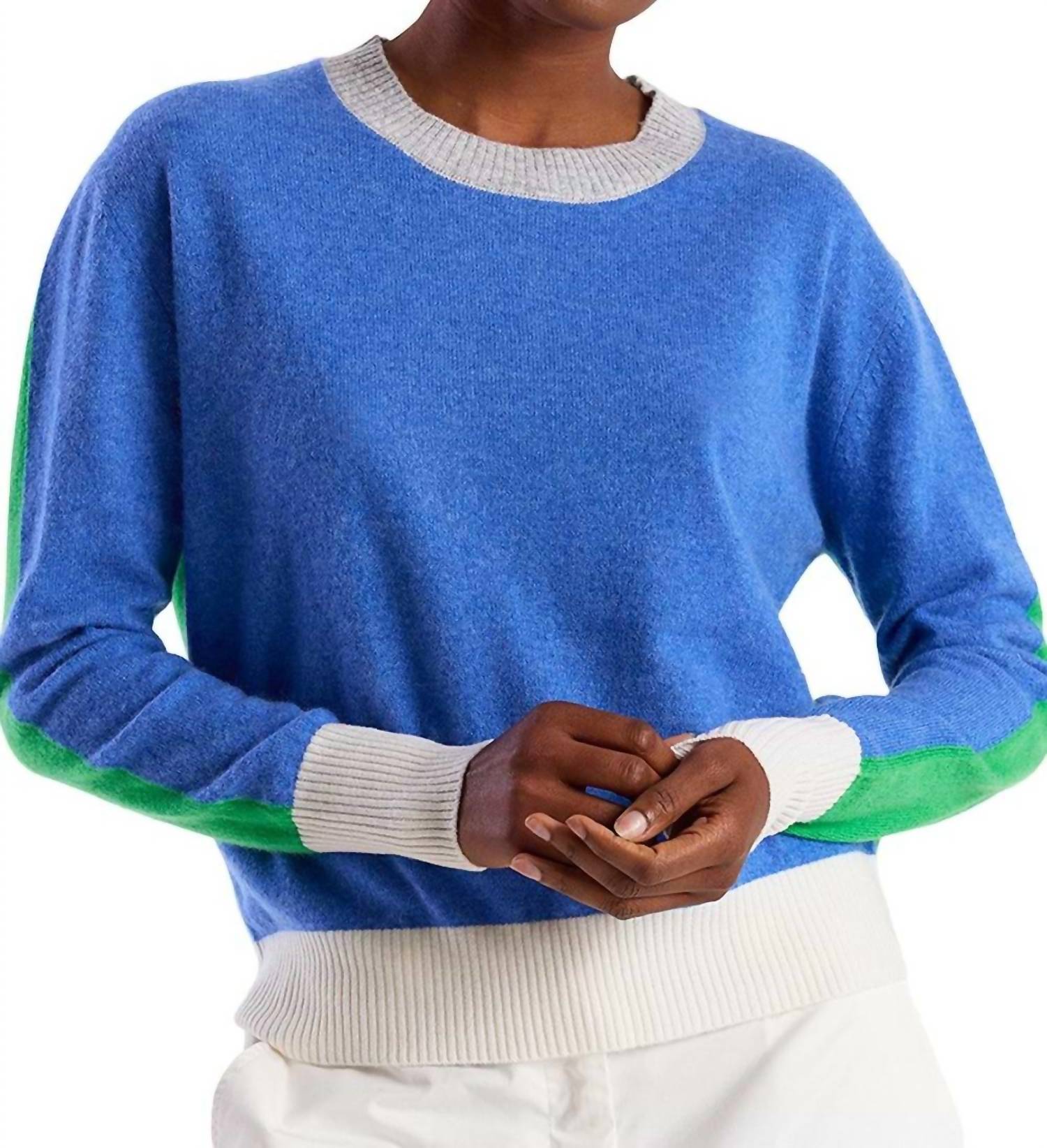 Brodie Cashmere - Summer Colourblock Crew Top