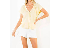 Thml - Buttons Short Sleeve Top