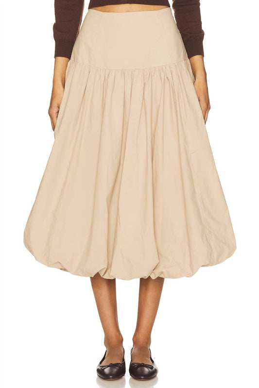 Astr - Kia Drop Waist Bubble Hem Midi Skirt