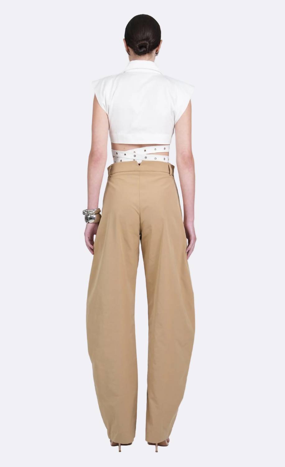 Nonchalant Label - Terry Sleeveless Wrap Crop Top