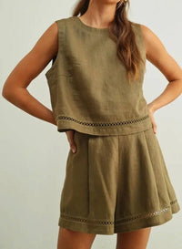 Miou Muse - Linen Sleeveless Tank