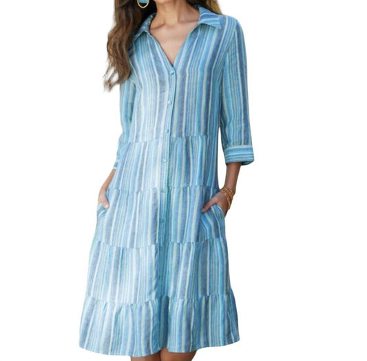 Soft Surroundings - SANTA CRUZ LINEN SHIRTDRESS