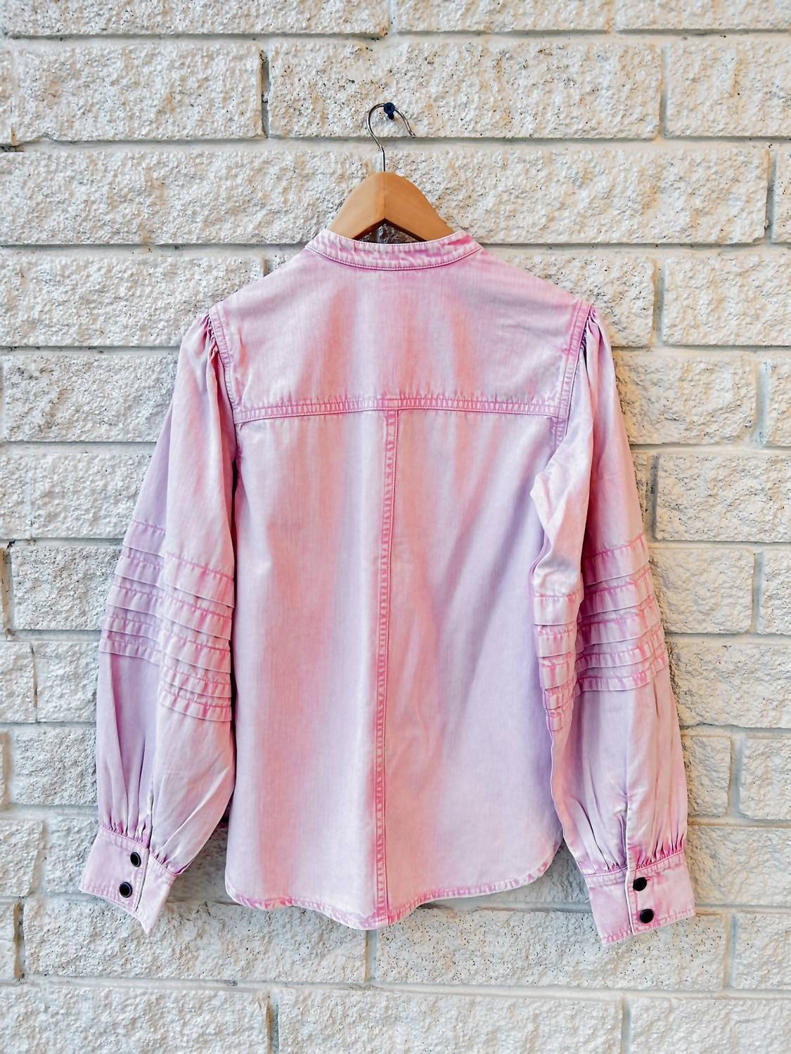 ISABEL MARANT Mileda Long Sleeve Shirt in pink - women's shirt - view 4