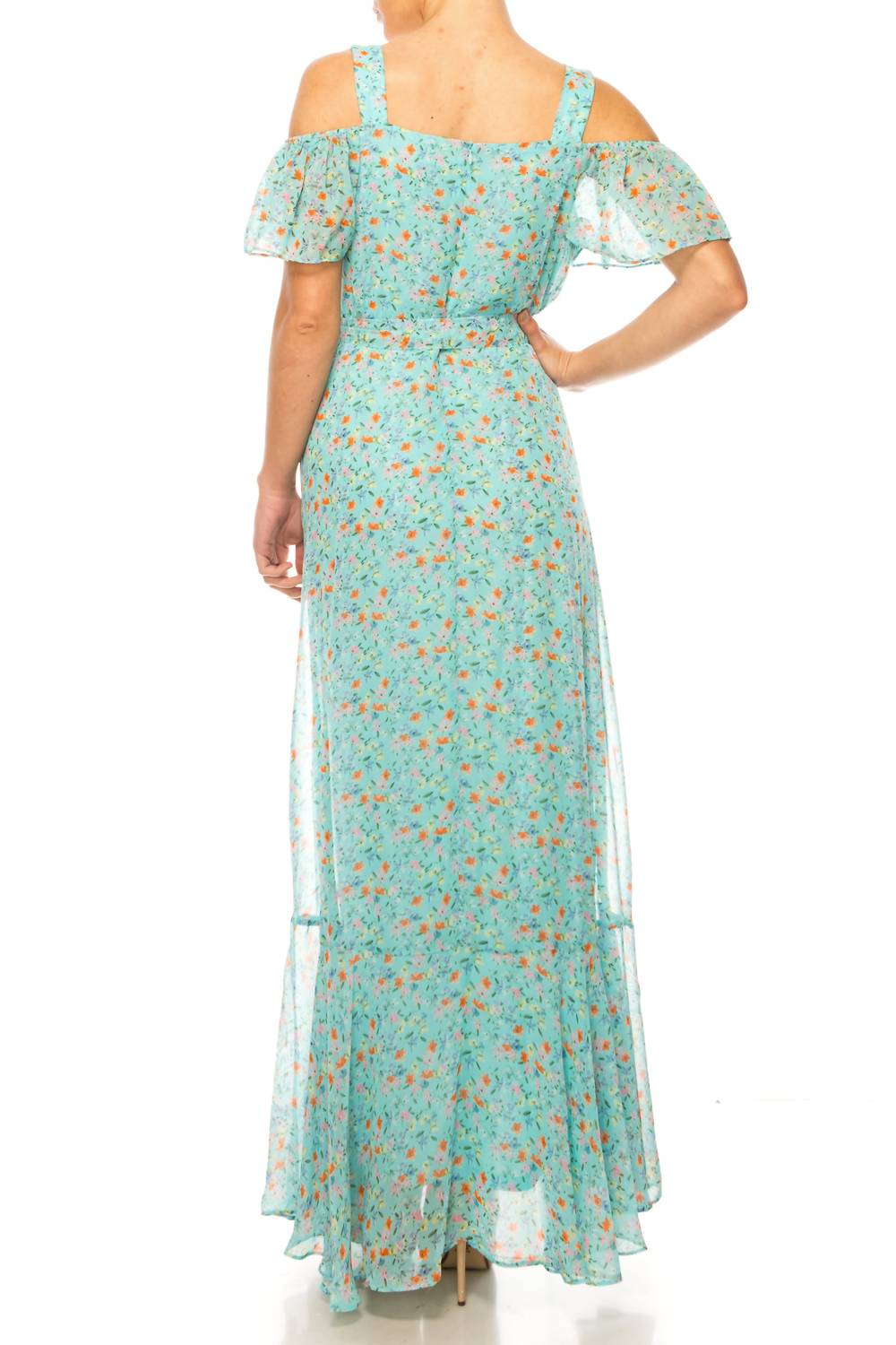 Maison Tara - Floral Off The Shoulder Strap Dress