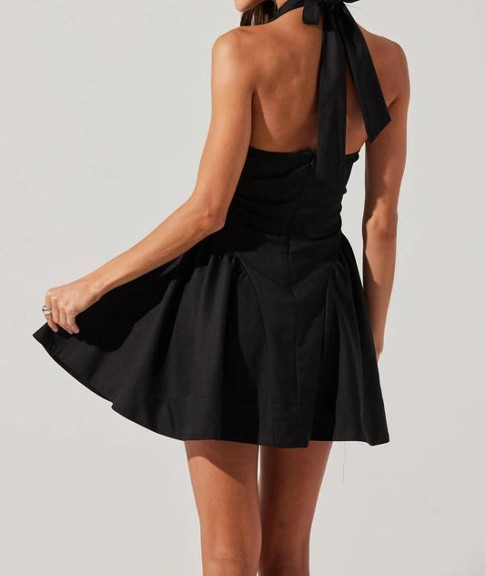 Astr - Nicole V Neck Halter Mini Dress