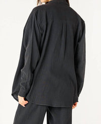 Dex - Gauze Long Sleeve Button Down Blouse
