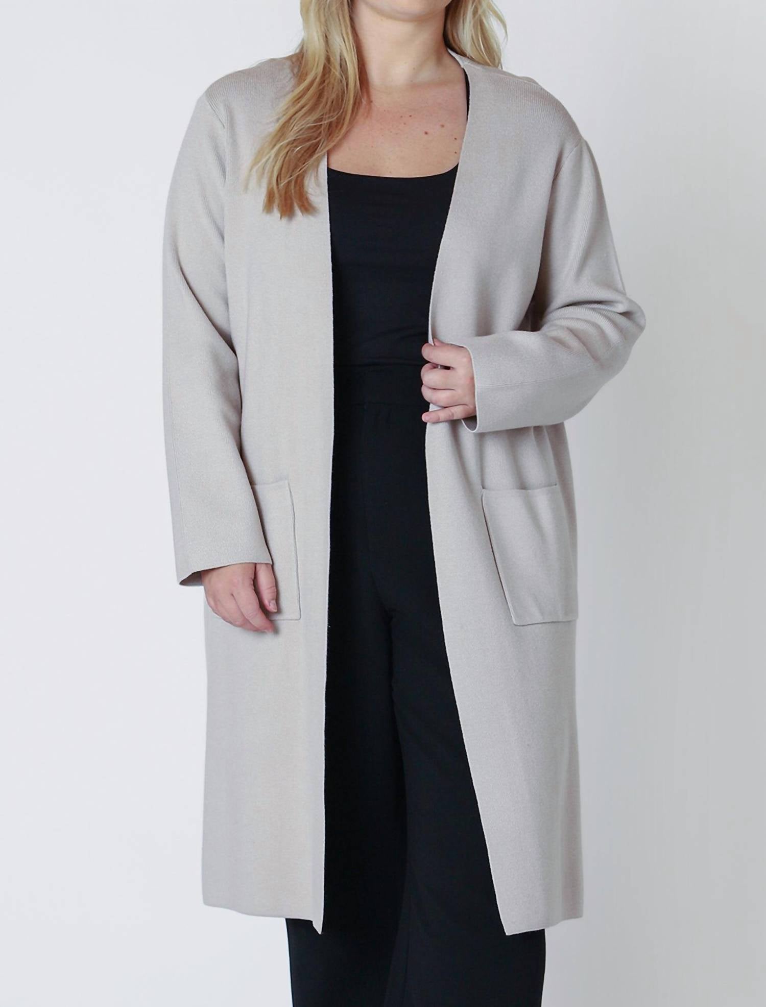 Dex - Longline Open Cardigan - Plus