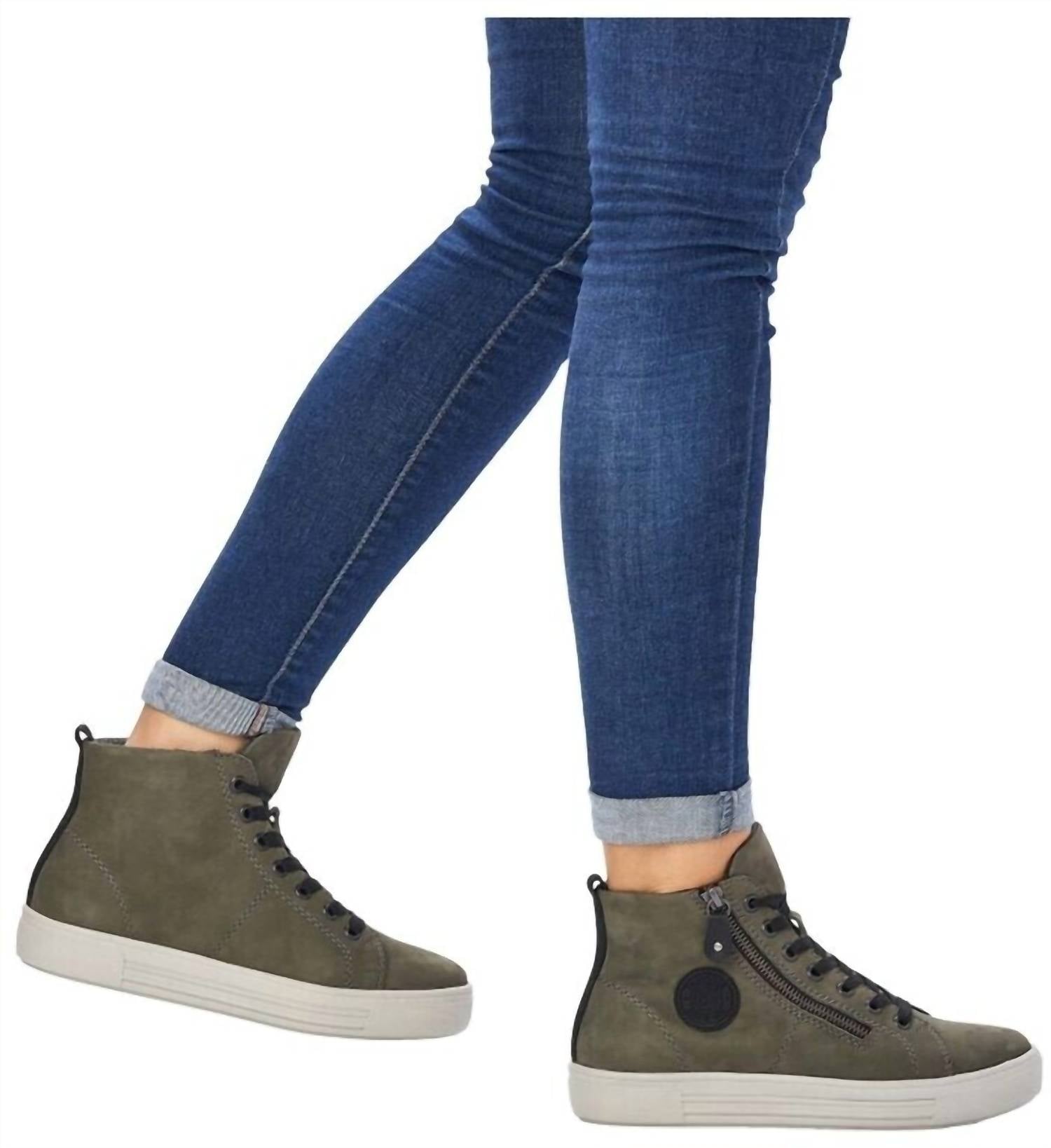Remonte Women's Dorndorf Boots in green black - women's shoe - detail view