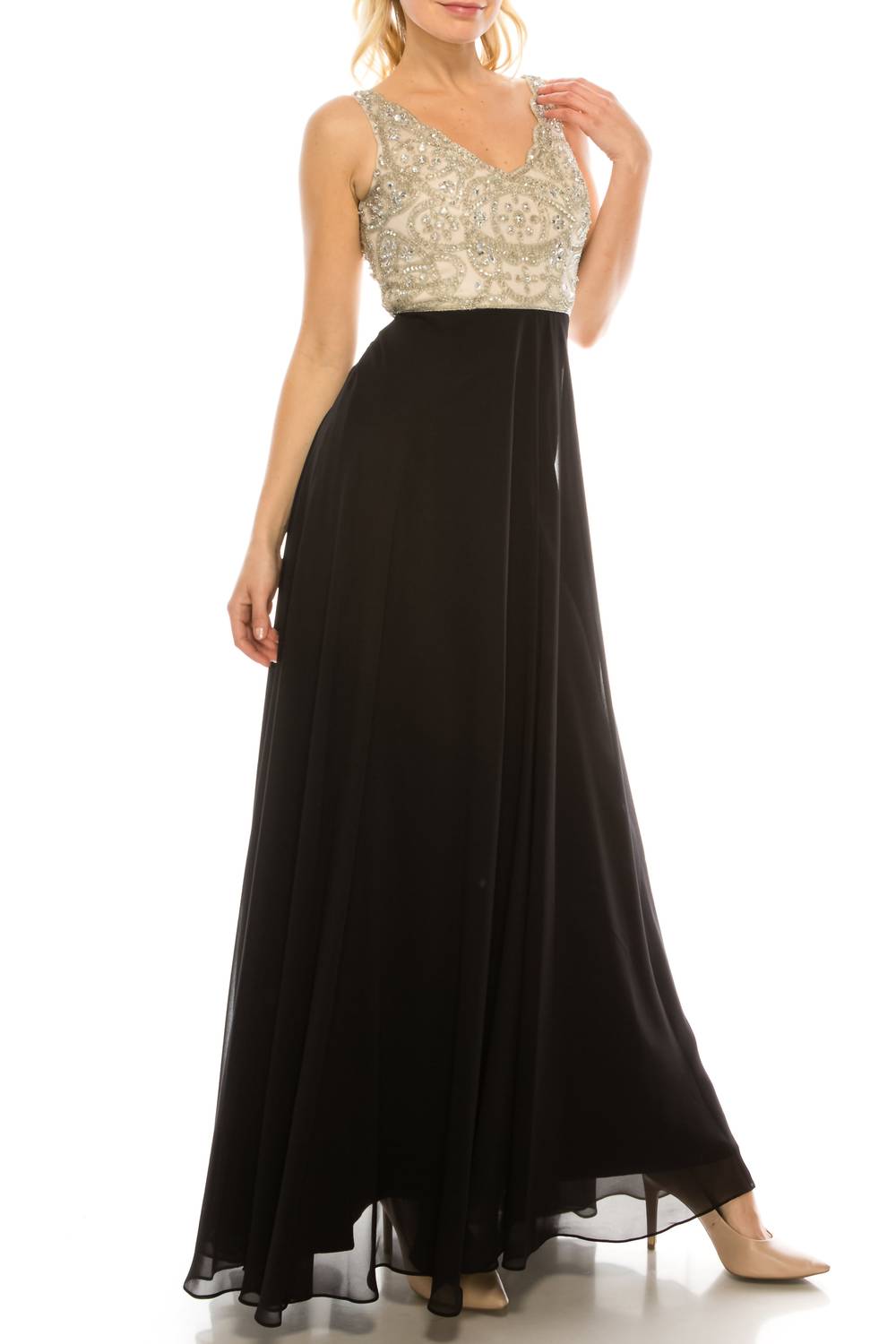 Aidan Mattox - Embellished Sleeveless A-line Dress
