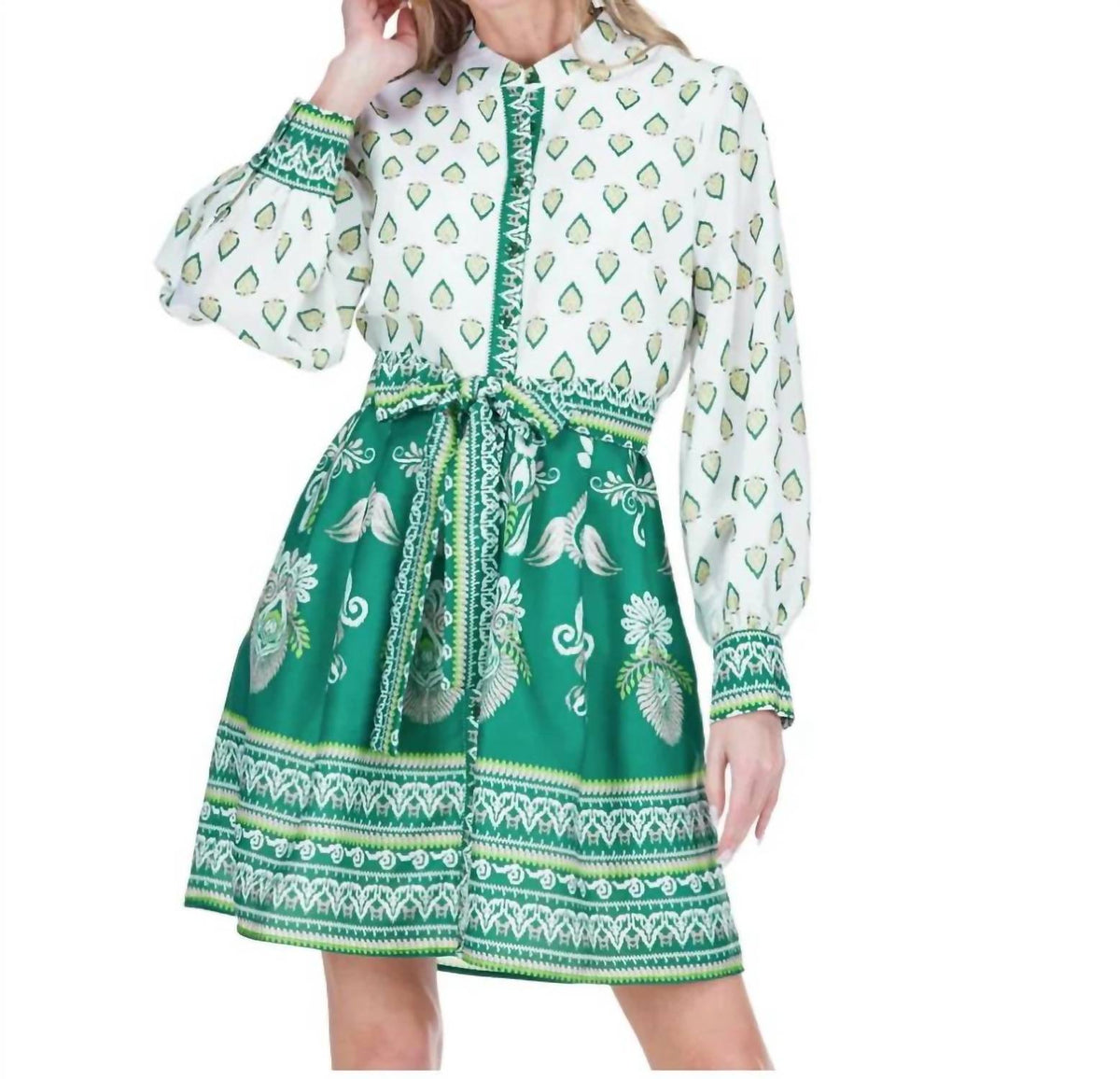 Joy Joy - Contrast Button Dress