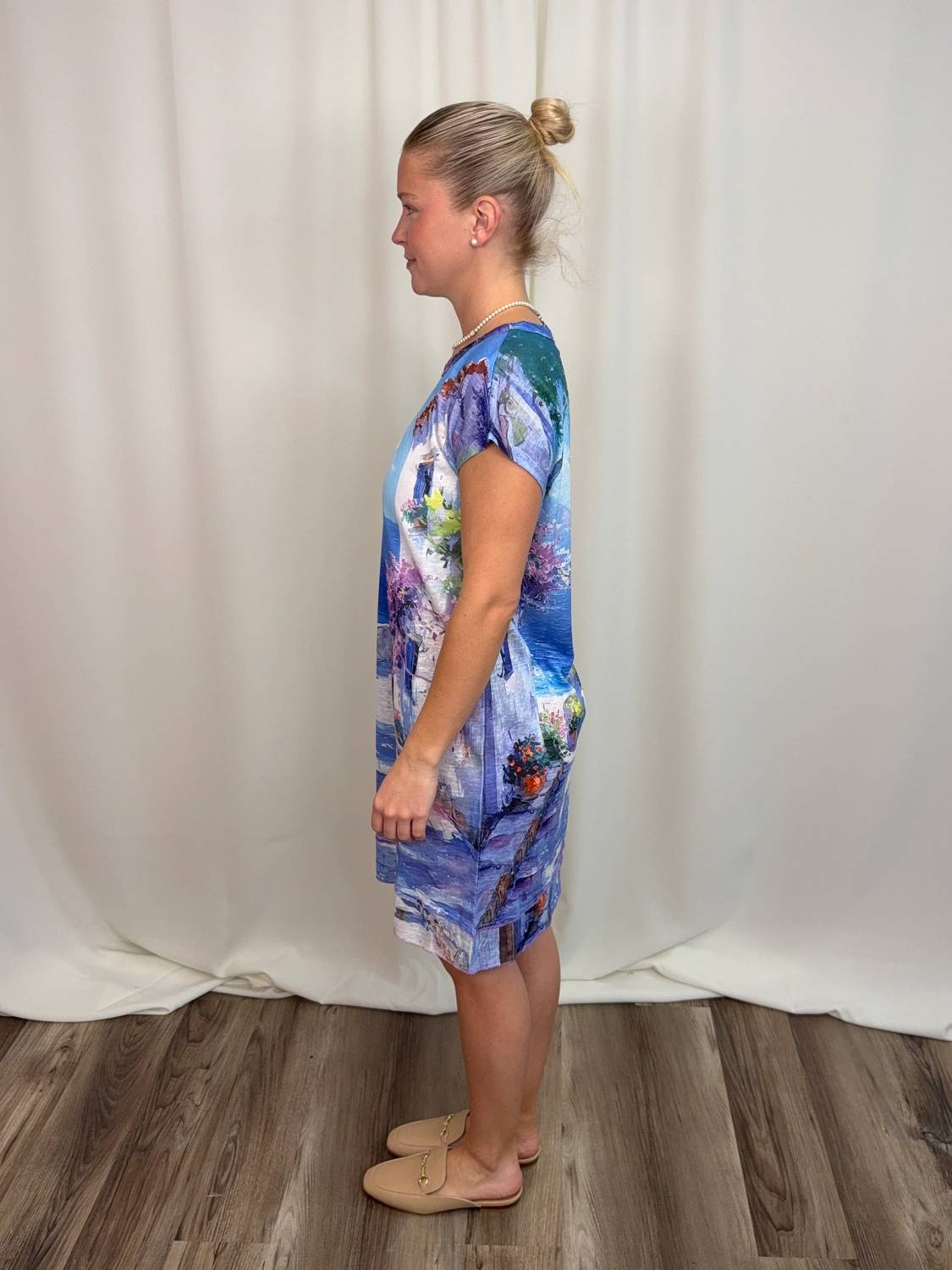 Shana Apparel - Knit Cap Sleeve Dress with Pocket Stitch Detail